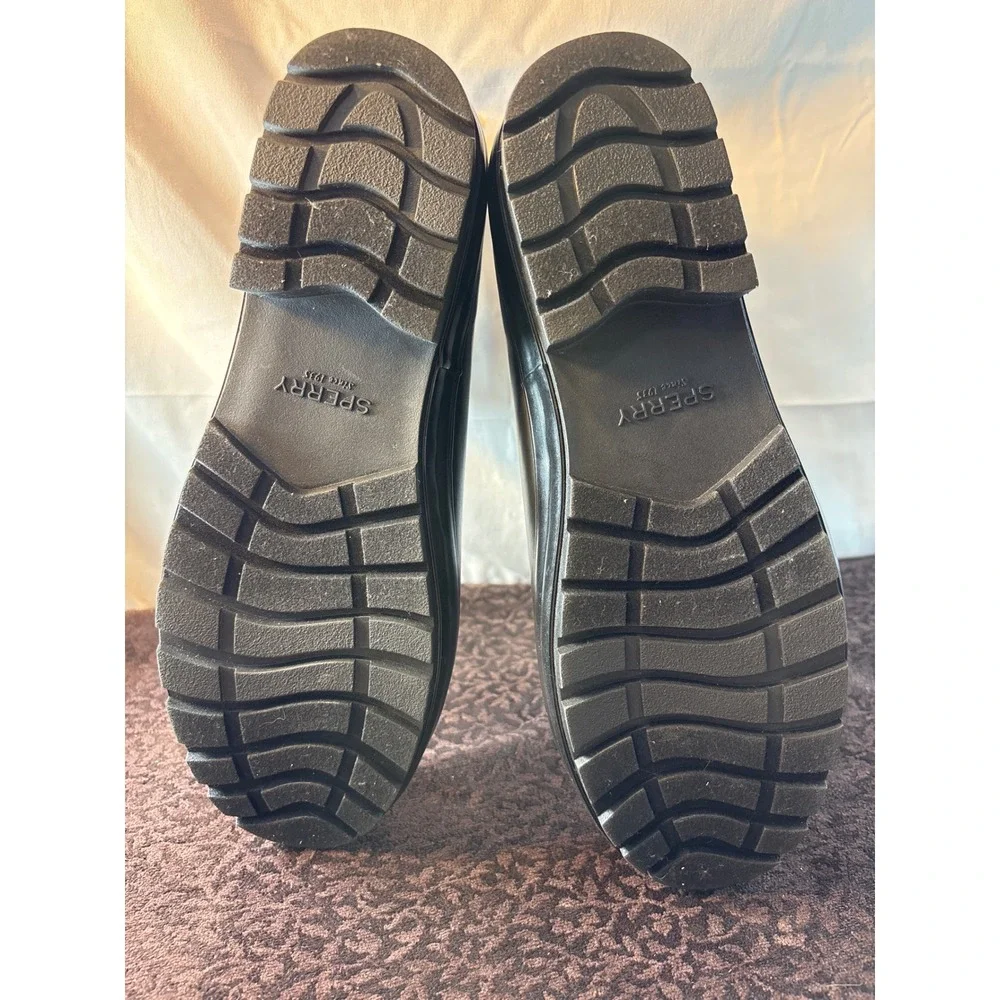Sperry Mist Chelsea WM Black Waterproof Rubber Rain Boots Womens 11 109153